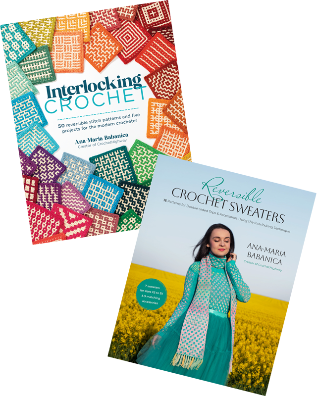 [Book Bundle] Interlocking Crochet + Reversible Crochet Sweaters Limited-Edition Signed Copies