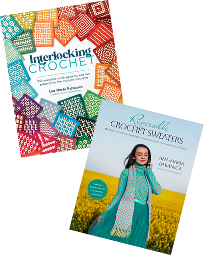 [Book Bundle] Interlocking Crochet + Reversible Crochet Sweaters Limited-Edition Signed Copies