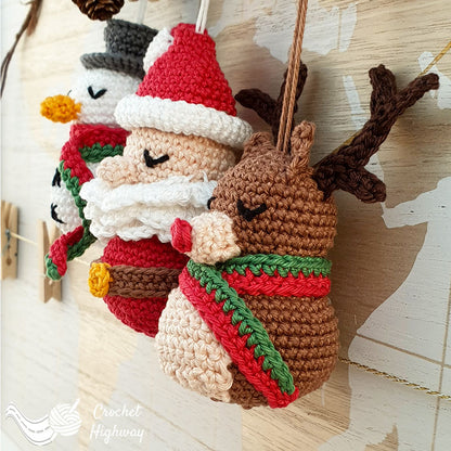 Rudolf Amigurumi Christmas Ornament