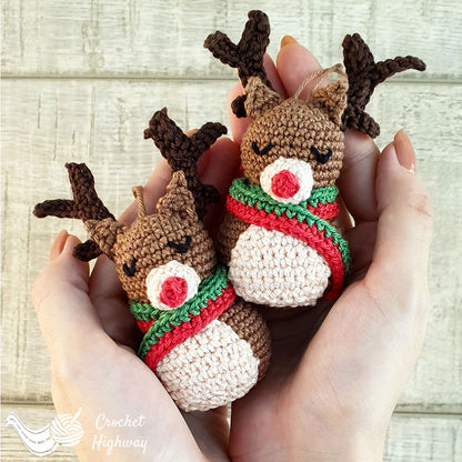 Rudolf Amigurumi Christmas Ornament