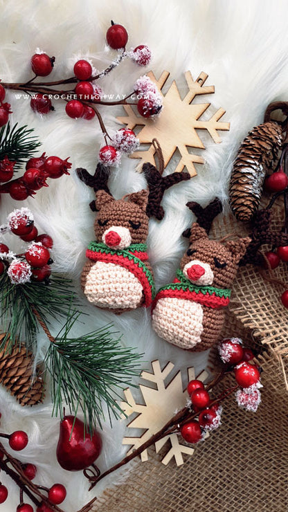 Rudolf Amigurumi Christmas Ornament