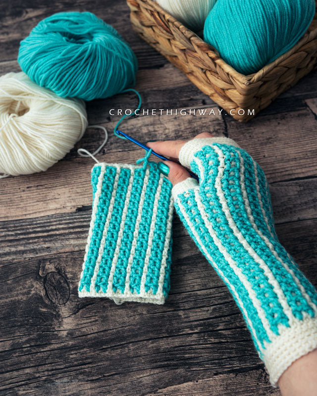 Kaleidoscope Fingerless Mittens